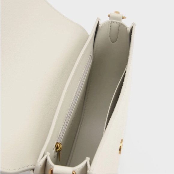 Charles & Keith Gabine Genuine leather Saddle Bag Medium - Picture 4 of 8